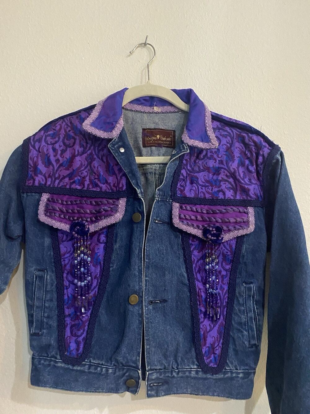 Sergio Valente Denim Button Jacket Womens Size Medium Y2K